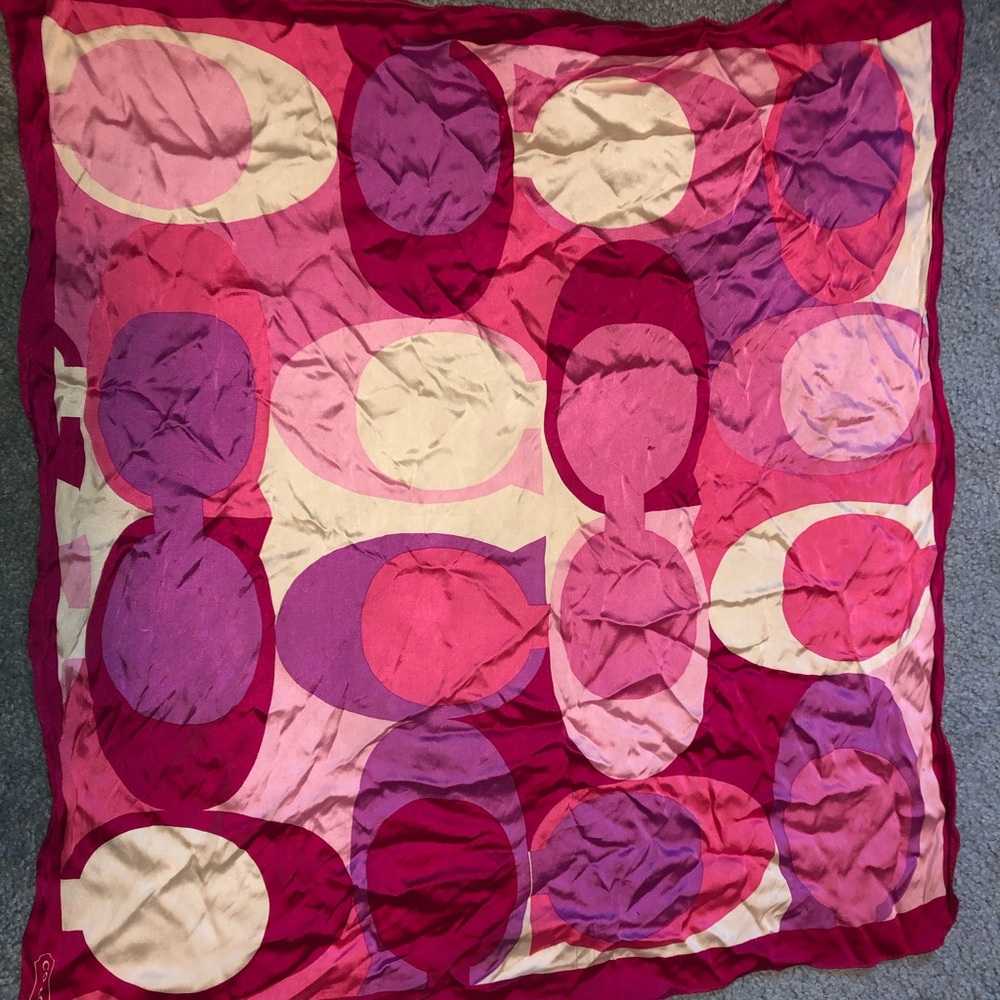 Coach large silk scarf